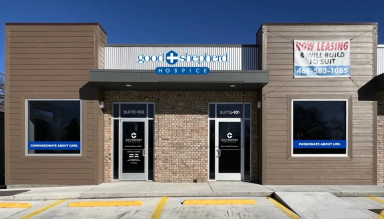 Exterior Signage for Good Shepherd Hospice: Compassionate and Clear Messaging