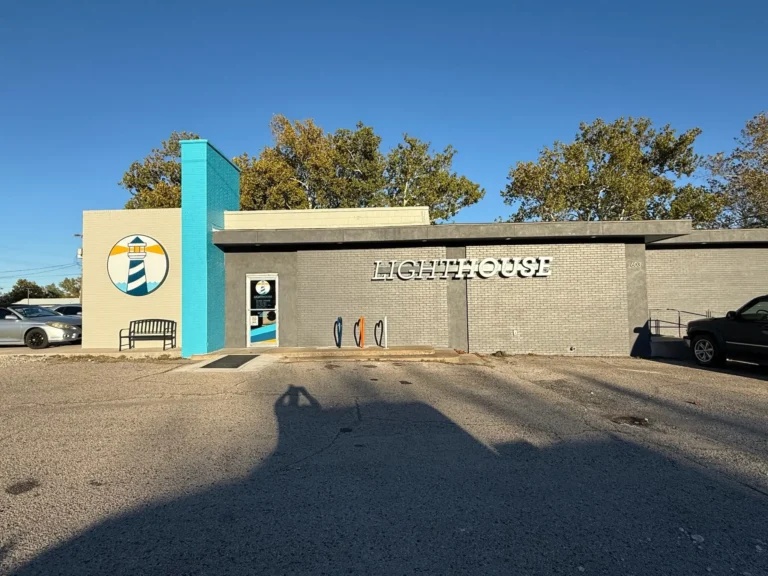 Lit Exterior Signage for Lighthouse Behavioral Wellness in Madill