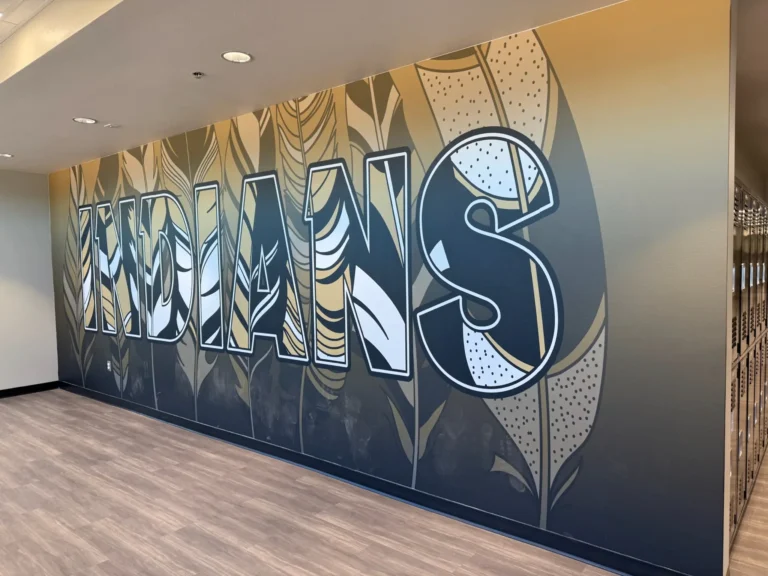 Marietta Indians Wall Wrap: Feathered Design That Honors Identity