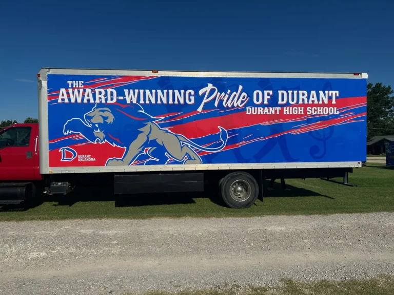 Full Wrap for Durant High School Band Box Truck | Custom School Vehicle Graphics by HGX