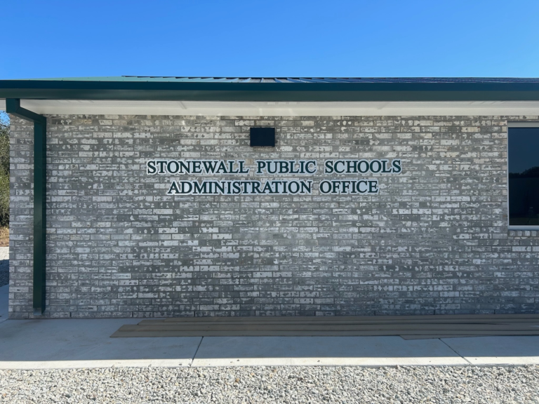 School Building Signage Installation: Stonewall Public Schools
